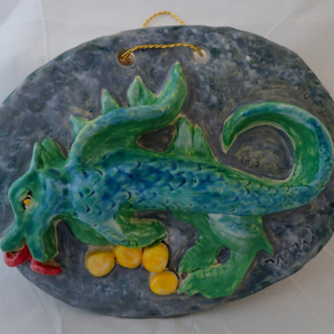 Ceramic Wall Art Dragon Mother #88